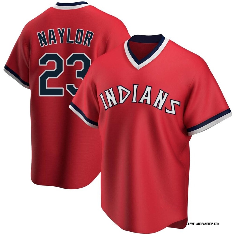 Bo Naylor Men's Cleveland Guardians Road Cooperstown Collection Jersey -  Red Replica