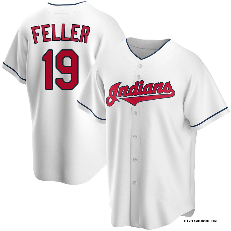 Bob Feller Men's Cleveland Guardians Home Jersey - White Replica