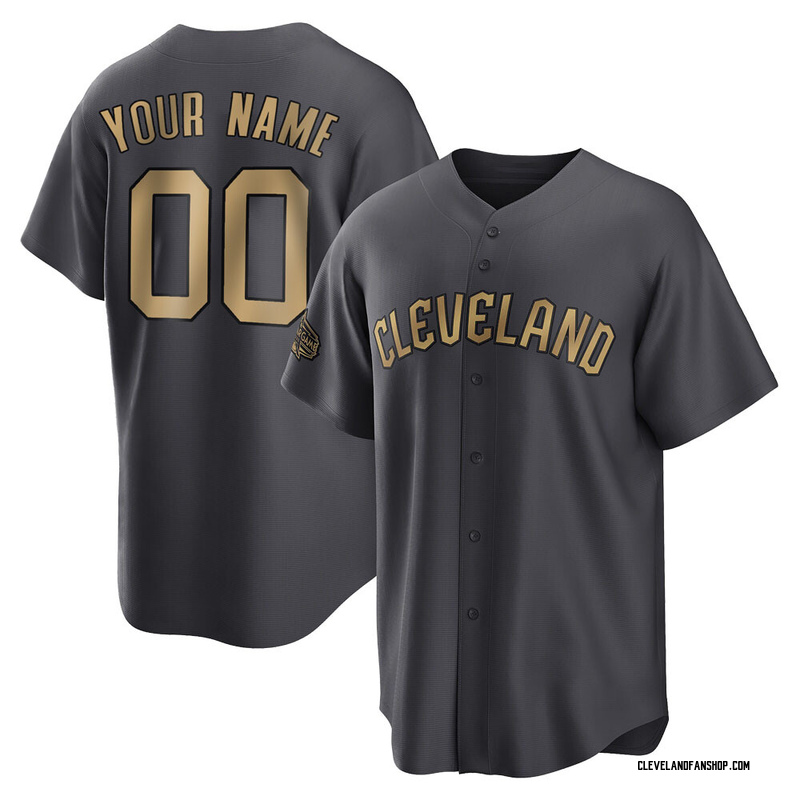 Custom Youth Cleveland Guardians Replica 2022 All-Star Jersey - Charcoal Game