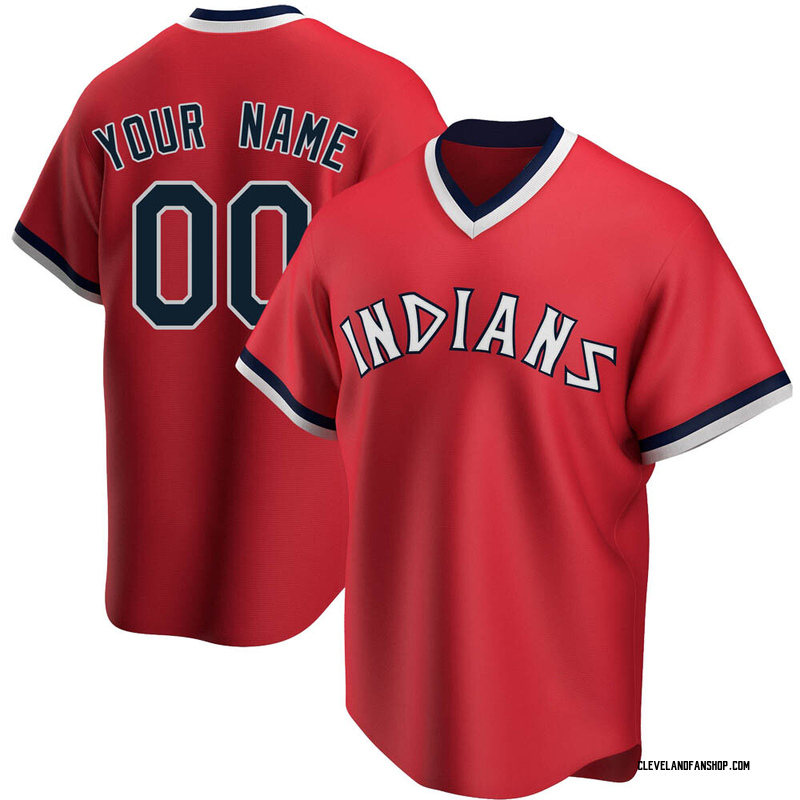 Custom Youth Cleveland Guardians Road Cooperstown Collection Jersey