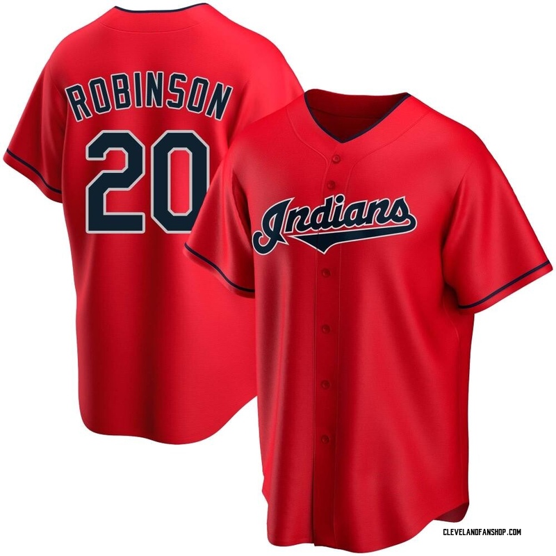 Eddie Robinson Youth Cleveland Guardians Alternate Jersey - Red Replica