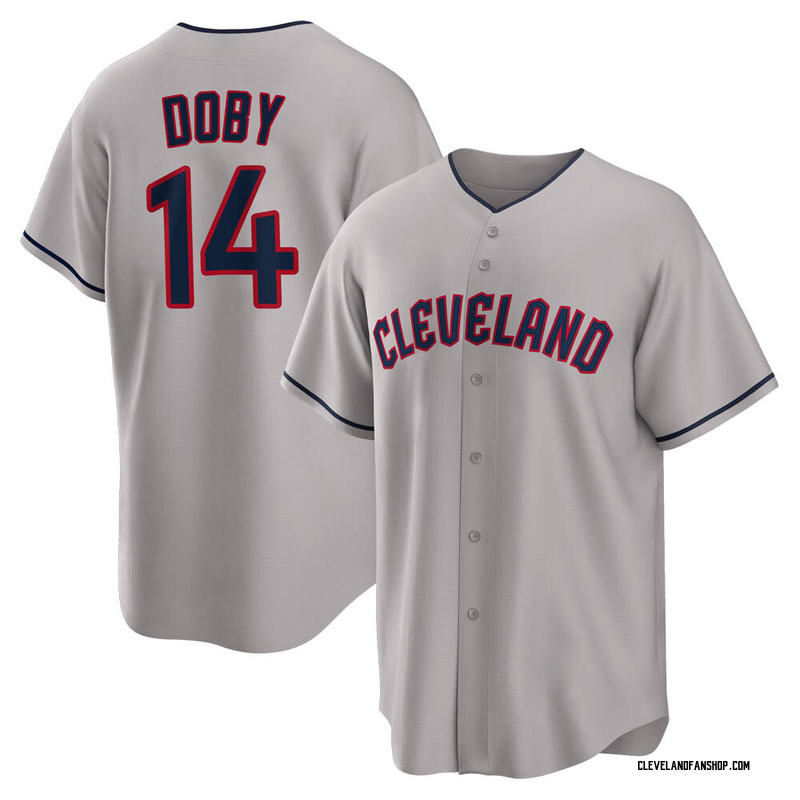 Larry Doby Men's Cleveland Guardians Road Jersey - Gray Replica