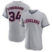 Noah Syndergaard Men's Cleveland Guardians Road Jersey - Gray Authentic
