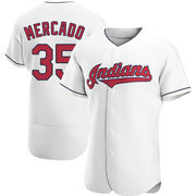 Oscar Mercado Men's Cleveland Guardians Home Jersey - White Authentic