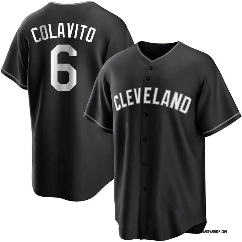 Rocky Colavito Men's Cleveland Guardians Jersey - Black/White Replica