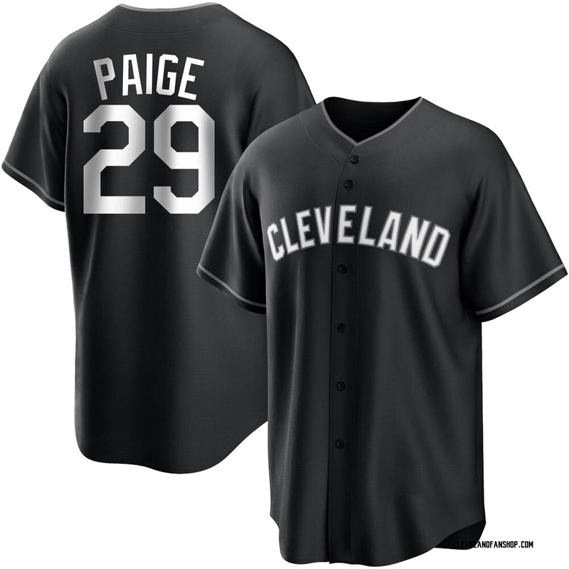 Satchel Paige Men's Cleveland Guardians Road Jersey - Gray Authentic