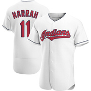Toby Harrah Men's Cleveland Guardians Home Jersey - White Authentic